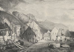 Sisäänkäynti Les Bainsin kylään, 1831