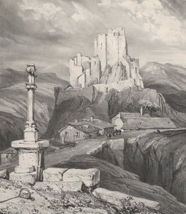 Château de Bouzolsin rauniot lähellä Le Puy en Velaya, 1831.
