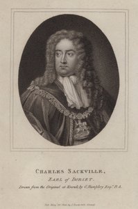 Charles Sackville, Dorsetin kuudes jaarli, englantilainen runoilija ja hoviherra (kaiverrus) tekijältä Godfrey (after) Kneller