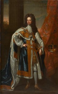 Valtion muotokuva kuningas Vilhelm III:sta (öljy kankaalle) tekijältä Godfrey (studio of) Kneller