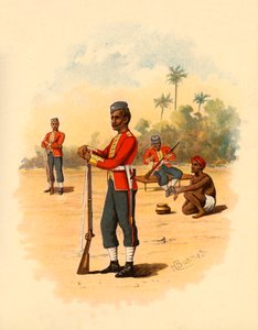 11. Bengalin syntyperäinen jalkaväki, 1890. tekijältä Godfrey Douglas Giles