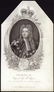 Ison-Britannian ja Irlannin kuningas George II tekijältä Godfrey Kneller