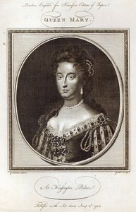 Queen Mary Kensingtonin palatsissa, kaiverrettu Harrison