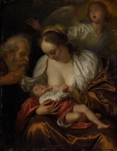 Pyhä perhe ja enkeli tekijältä Godfried Schalcken
