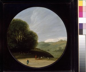 Maisema pastoraalisilla hahmoilla, n. 1615 - 1638 (öljy kuparille)