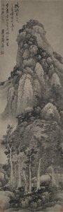 A Lofty Pavilion, Hanging Scroll, n. 1683 (muste paperille)