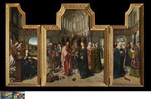 Colibrant Triptych, n. 1517 (öljy paneelissa) tekijältä Goossen van der (1465 c.1538) Weyden
