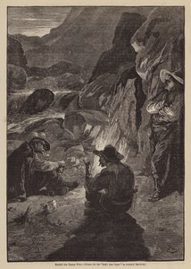 Leirinuotion ympärillä (litografia) tekijältä Gordon Frederick (after) Browne