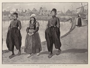 Hänen saattajansa, vieraita Markenin saarelta Zuyder Zeen satamassa tekijältä Gordon Frederick Browne