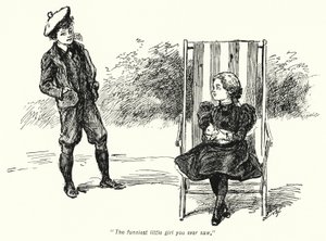 Kuvitus E Nesbitin tarinaan aarteenetsijöistä (litho) tekijältä Gordon Frederick Browne