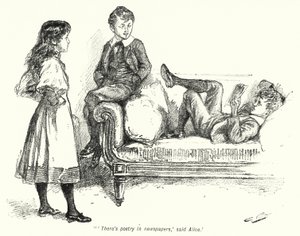 Kuvitus E Nesbitin tarinaan aarteenetsijöistä (litho) tekijältä Gordon Frederick Browne