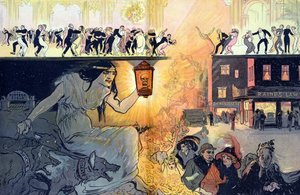 The Dance of Death, pub. 1912 (värilitografia) tekijältä Gordon Ross