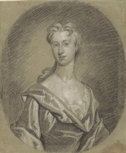 Naisen muotokuva, rintakuva, soikea tekijältä Gottfried Kneller