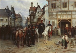 Kenraali Blücher kasakkojen kanssa Bautzenissa, 1885