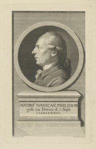François-André Danican Philidorin muotokuva 1726-1795, n. 1790. tekijältä Gottlob August Liebe