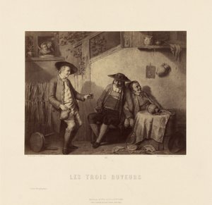 "The Three Drinkers" (Kolme juomaria), kirjoittanut L. Somers tekijältä Goupil and Cie.