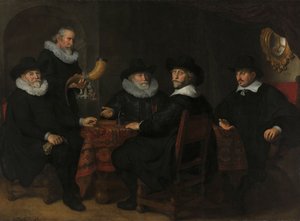 Arquebusiersin kansalaiskaartin neljä kuvernööriä, Amsterdam, 1642.