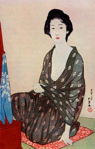 Japanilainen nainen kesävaatteissa, 1920 1930.