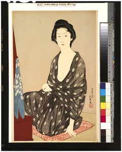 Nainen kesäkimonossa, 1920 (puupalikka)