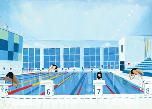 Lewisham Pool, 2015 (öljy paperille)