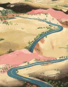 Road, 2013 (öljy paperille)