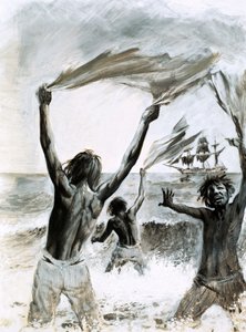 Haaksirikkoutuneita Asuncionin saarella (guassi paperille)