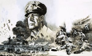 Douglas MacArthur D-Dayn maihinnousukohtausten kanssa tekijältä Graham Coton