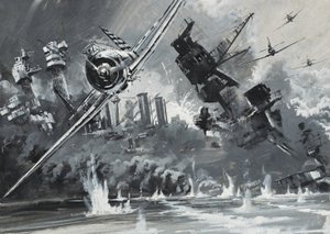 Pearl Harbour, 7. joulukuuta 1941 (guassia paperille).