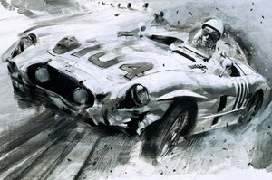 Stirling Moss (guassi paperille) tekijältä Graham Coton