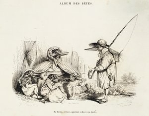 Jean-Ignace-Isidore Gerardin, joka tunnetaan salanimellä Jean-Jacques tai J. J. Grandville (1803-1847), ja Wilhelm von Kaulbachin (1805-1874), Pariisin karikatyyri Album des betesistä tekijältä Grandville