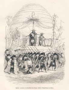 Kuningatar mehiläinen ja hänen armeijansa. JJ Granvillen kuvittamat pikkukuvat. Kaiverrus allekirjoitettu Andrew, Best ja Leloir osassa nimeltä "Journey of a sparrow from Paris", jonka on kirjoittanut George Sand teoksessa "Kohtauksia eläinten yksityisestä tekijältä Grandville