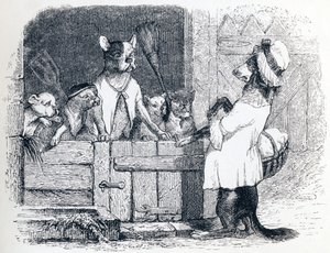 Täi ja hänen seuralaisensa - La Fontainen Fables tekijältä Grandville