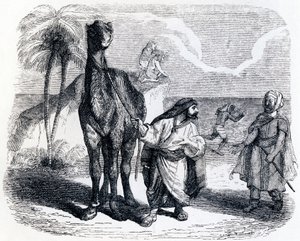 Kameli ja kelluvat kepit - La Fontainen Fables tekijältä Grandville