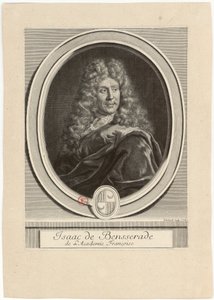 Isaac de Bensserade Académie Françoisen akatemiasta tekijältä Gérard Edelinck