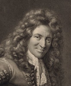Lutenisti ja säveltäjä Charles Moutonin muotokuva c. 1626-1710, 1690-luku. tekijältä Gérard Edelinck