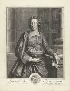 Jean Paul Bignonin muotokuva Joannes Paulus Bignon Abbas (otsikko esineessä) tekijältä Gérard Edelinck