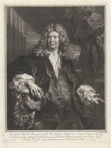 Martin Desjardinsin muotokuva Martinus Vanden Baugart (otsikko esineessä) tekijältä Gérard Edelinck