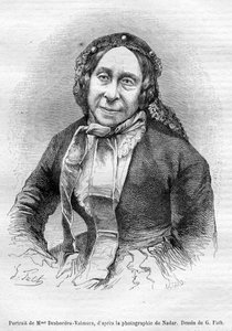 Marceline Desbordes Valmoren muotokuvahauta tekijältä «Gérard» d’après Georges Fath d’après Nadar