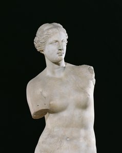 Aphrodite, "Venus de Milo", hellenistinen aika, noin 130-100 eKr. (marmori) (yksityiskohta vuodelta 14152)
