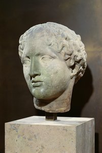 Jumalattaren, "Tete Laborden" pää, Parthenonista, Ateena, n. 447-432 eKr. (marmori) tekijältä Greek