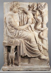 Relief istuva mies (The Lansdowne Homer), noin 75 eKr. (marmori)