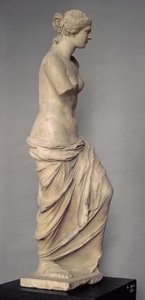Venus de Milo, sivukuva, kreikkalainen, hellenistinen aika, n. 100-130 eKr. (marmori) (katso edestä katso 14152)