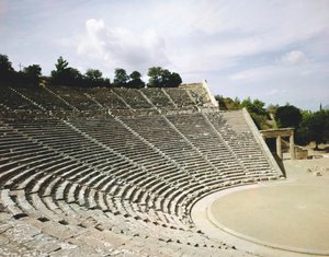 Näkymä teatterista, noin 360 eaa tekijältä Greek School