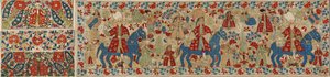 Morsiustyynynpäällinen, Ioannina, Ipeiros, 1600-1700 (pellava silkki- ja hopeametallilangoilla) tekijältä Greek School