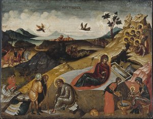 Kristuksen syntymä, n. 1490. tekijältä Greek icon.