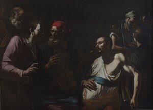 Vesitautipotilaan parantaminen, n. 1630. tekijältä Gregorio Preti