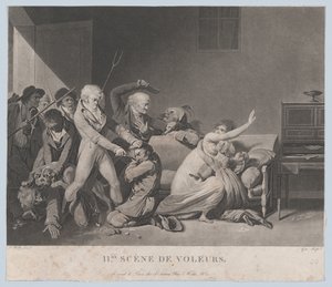 Toinen varkaiden kohtaus, n. 1805. tekijältä Gror
