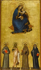 Madonna ja lapsi pyhien kanssa, noin 1360 (tempera ja kultalehti poppelilevyssä)