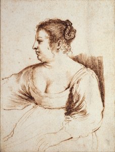 Istuva nainen, 1640-1649 tekijältä Guercino