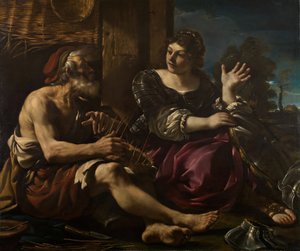 Erminia ja paimen, 1619-20. tekijältä Guercino
